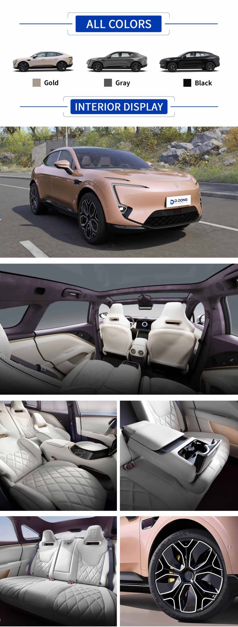 2025 Avatr 11 extended range SUV exterior and interior with color options