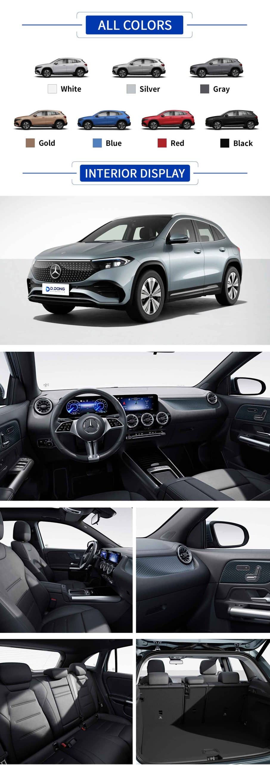 2025 Mercedes-Benz EQA  pure electric suv in color with interior and exterior
