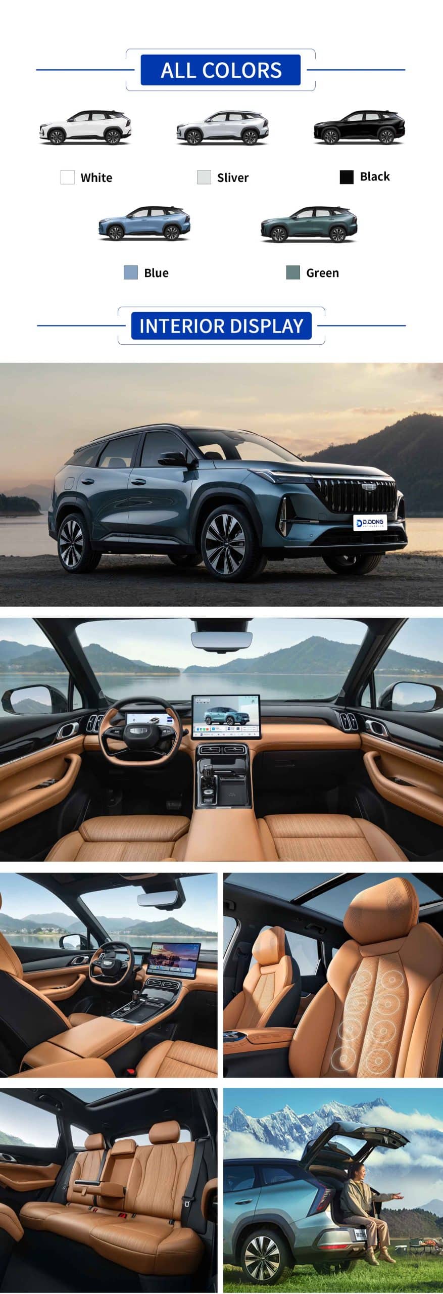 2025 Geely Boyue L Gasoline SUV showing exterior, interior, and colors