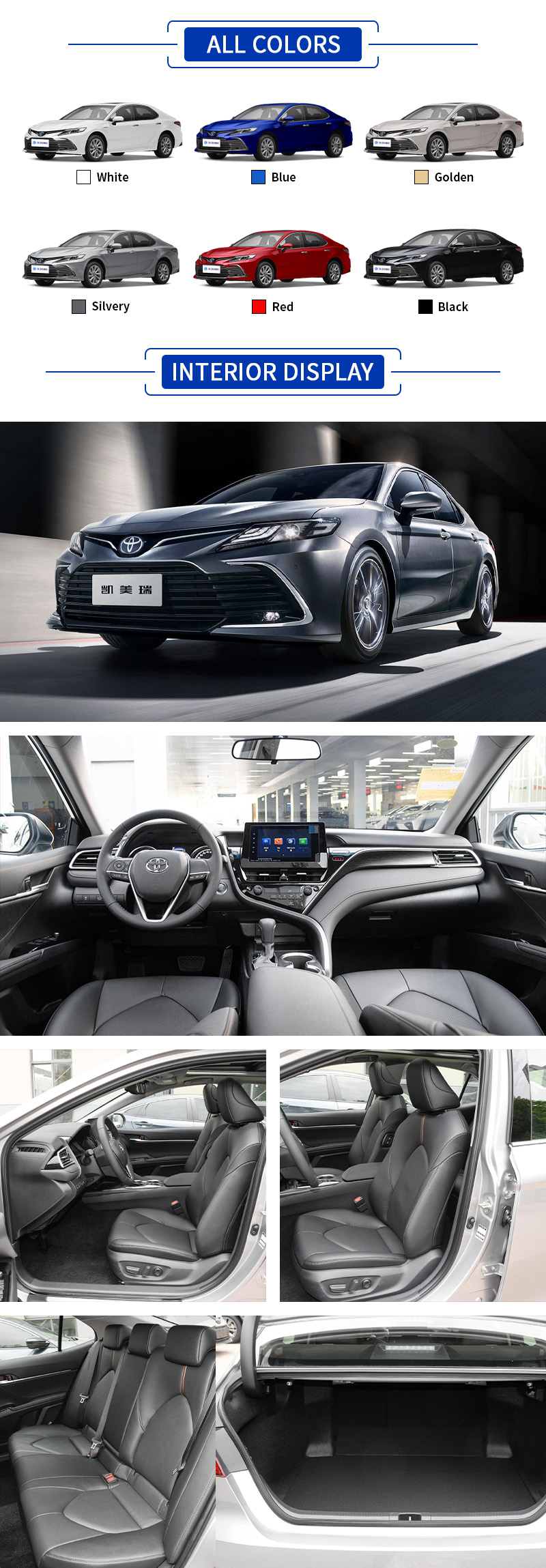 Toyota Camry ALL COLORS and INTERIOR DISPLAY