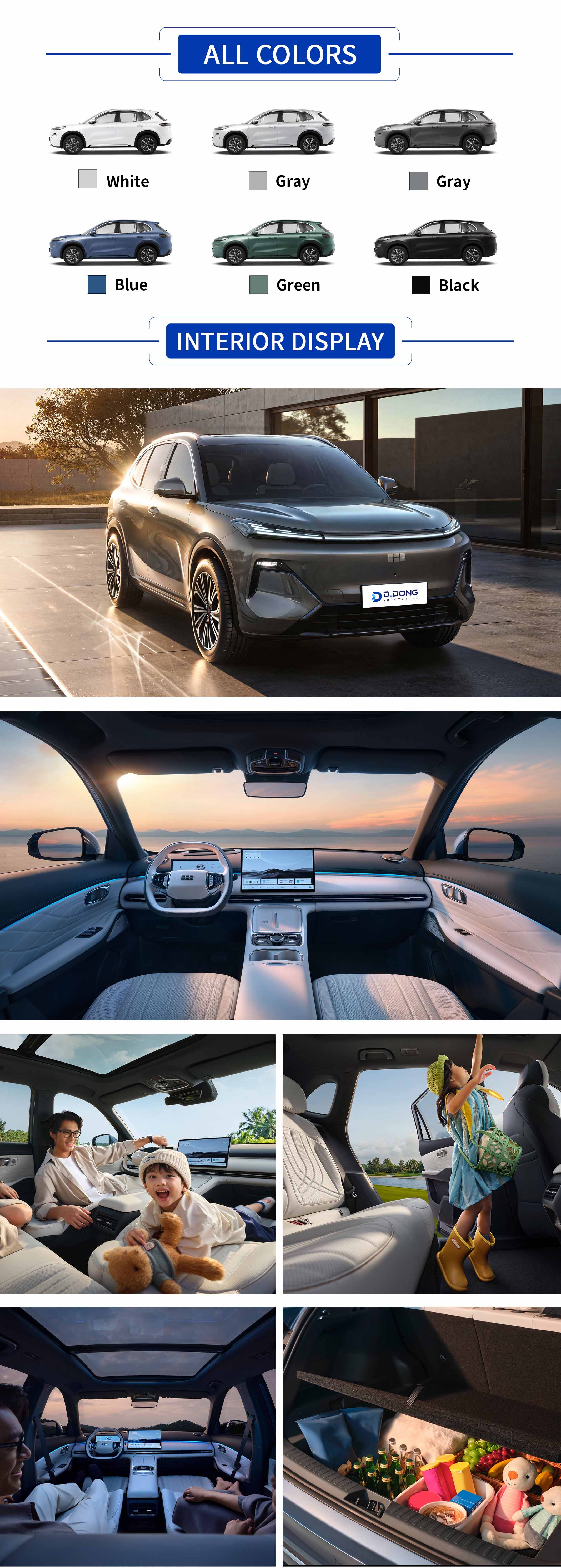 2025 Geely Galaxy Starship 7 EM-i plug-in hybrid SUV with color, exterior, and interior
