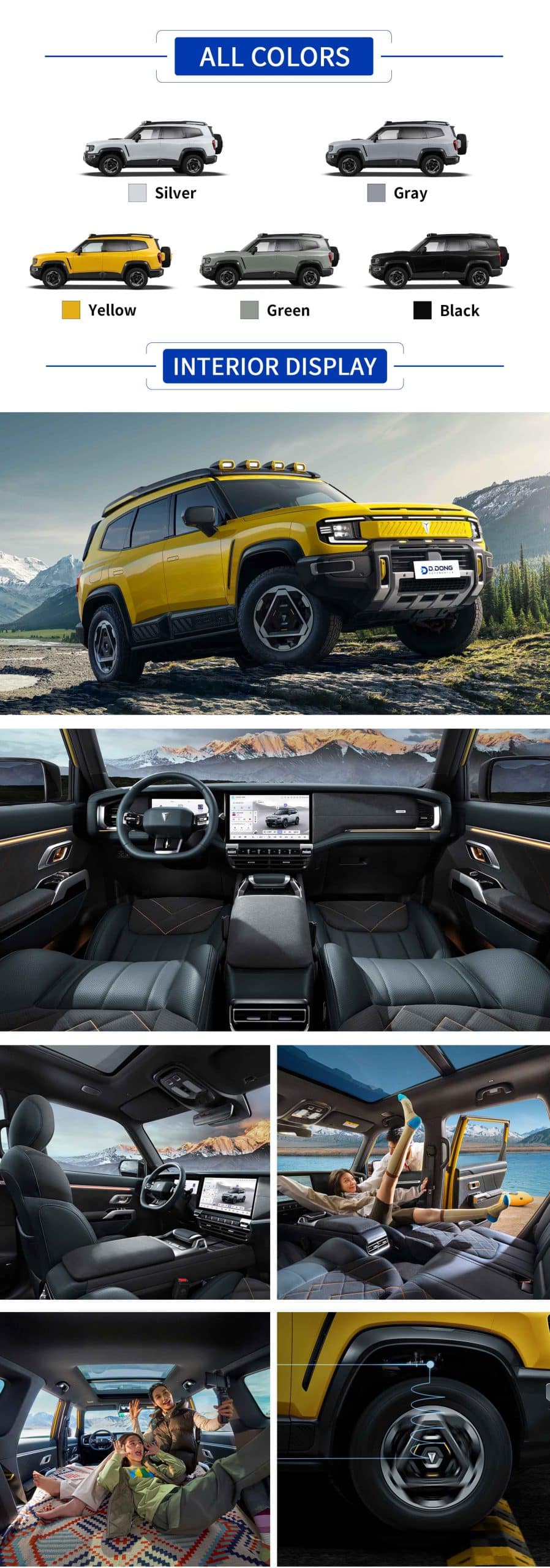 2025 Deepal G318 extended range SUV exterior and interior with color options