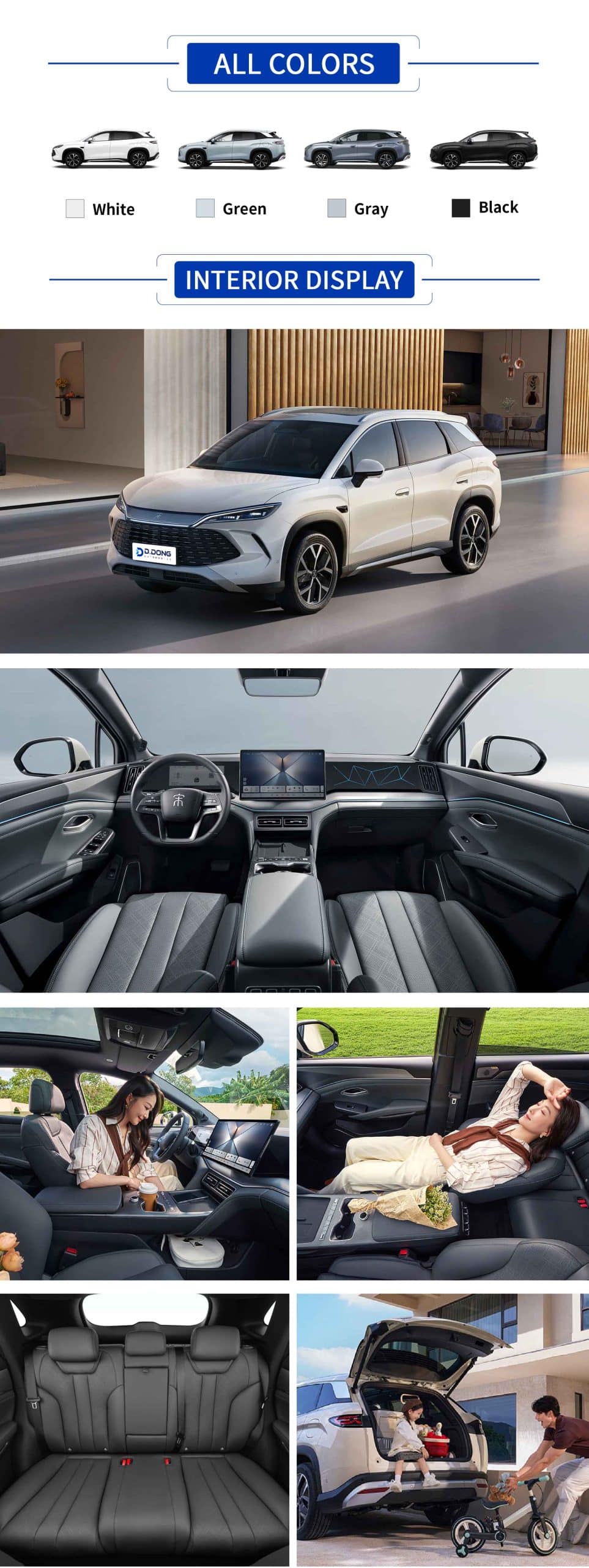 2026 BYD Song L DM-i plug-in hybrid mid-size SUV highlights: color, interior, exterior