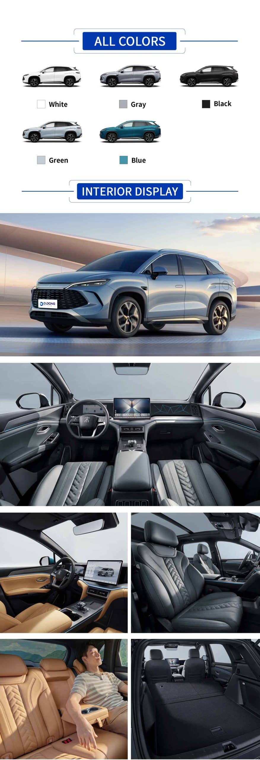 2025 BYD Song L DM-i suv in color with interior and exterior