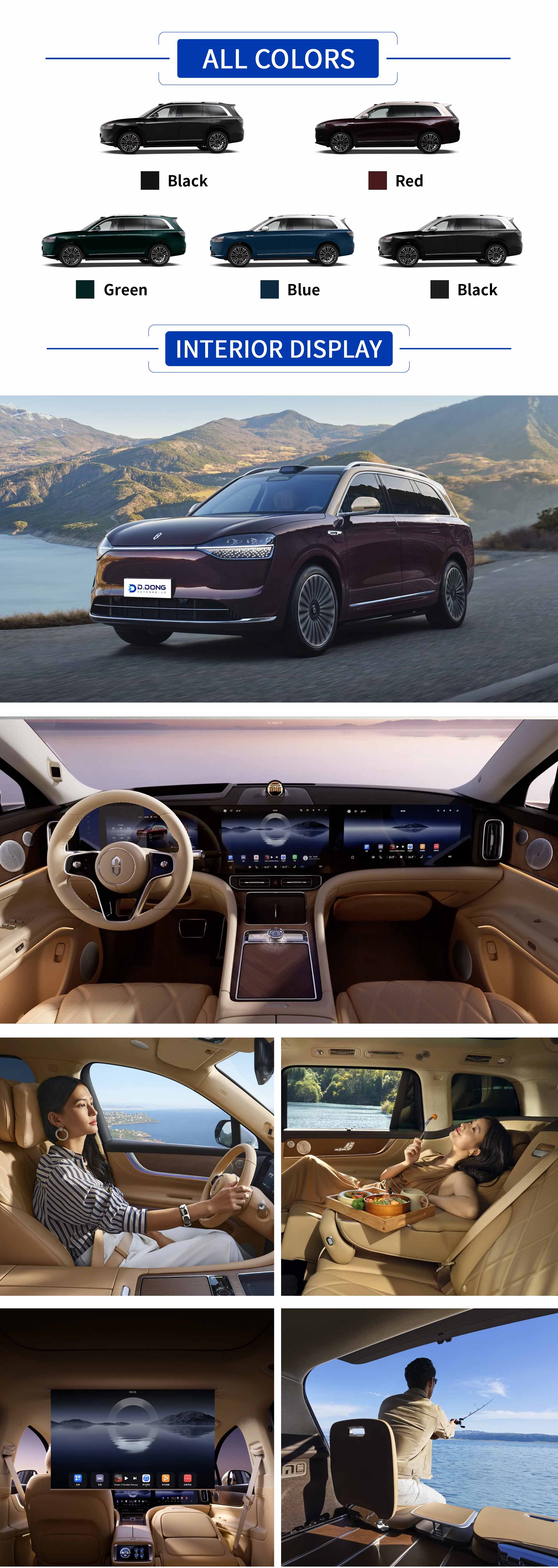 2025 AITO M9 extended-range large SUV showing exterior, interior, and colors