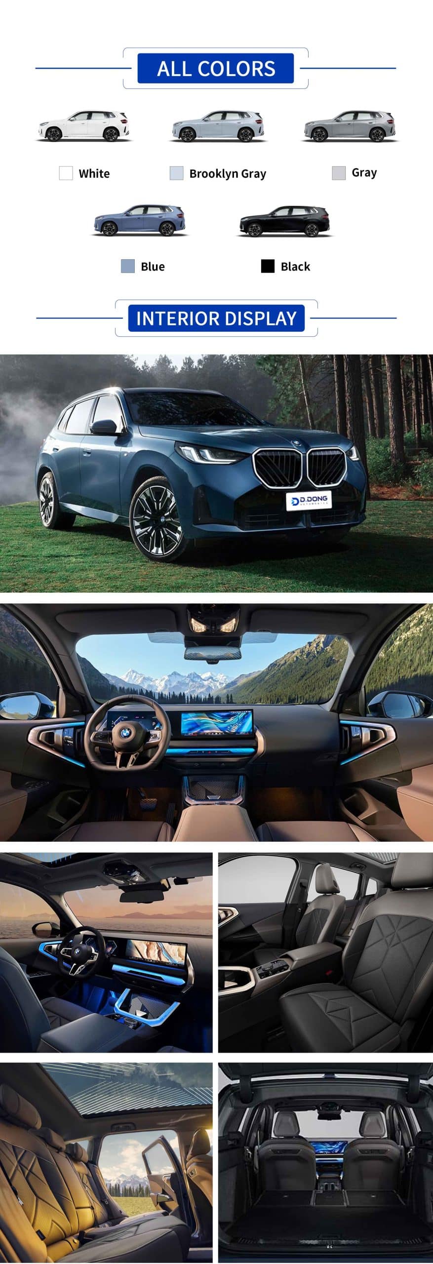 2025 BMW X3 Gasoline SUV in color with interior and exterior