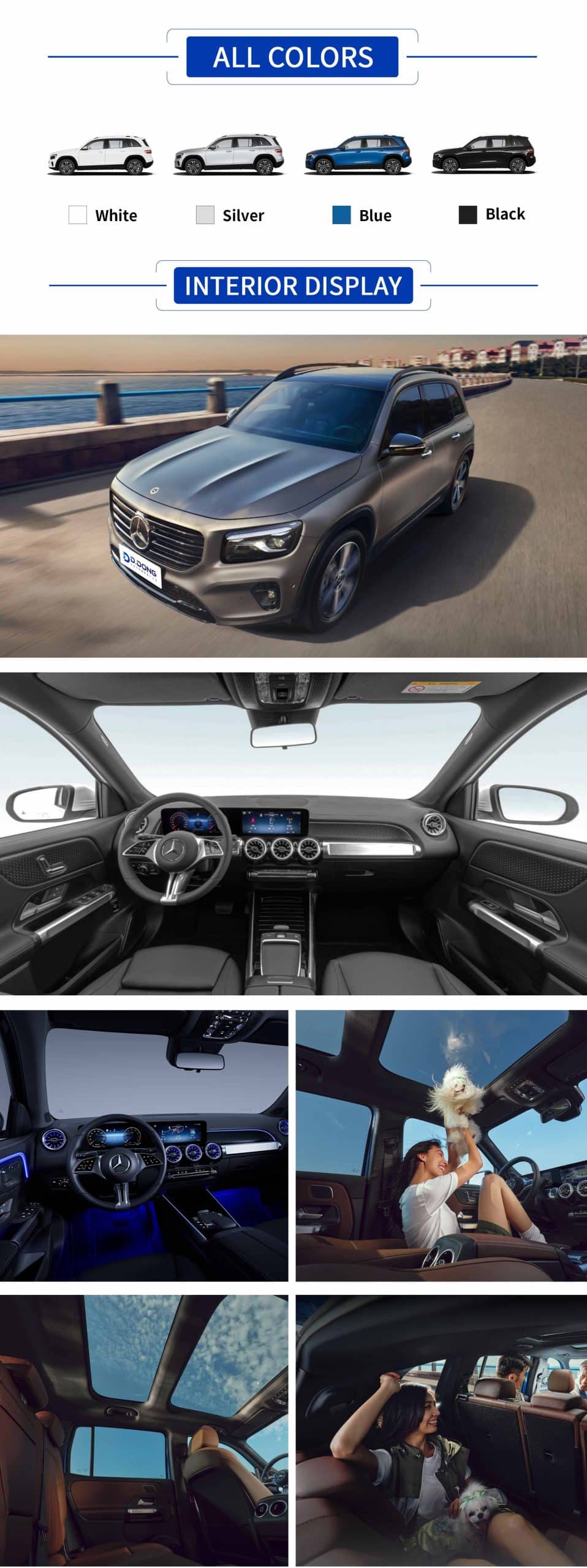 2025 Mercedes-Benz GLB Gasoline/Hybrid Compact SUV highlights: color, interior, exterior