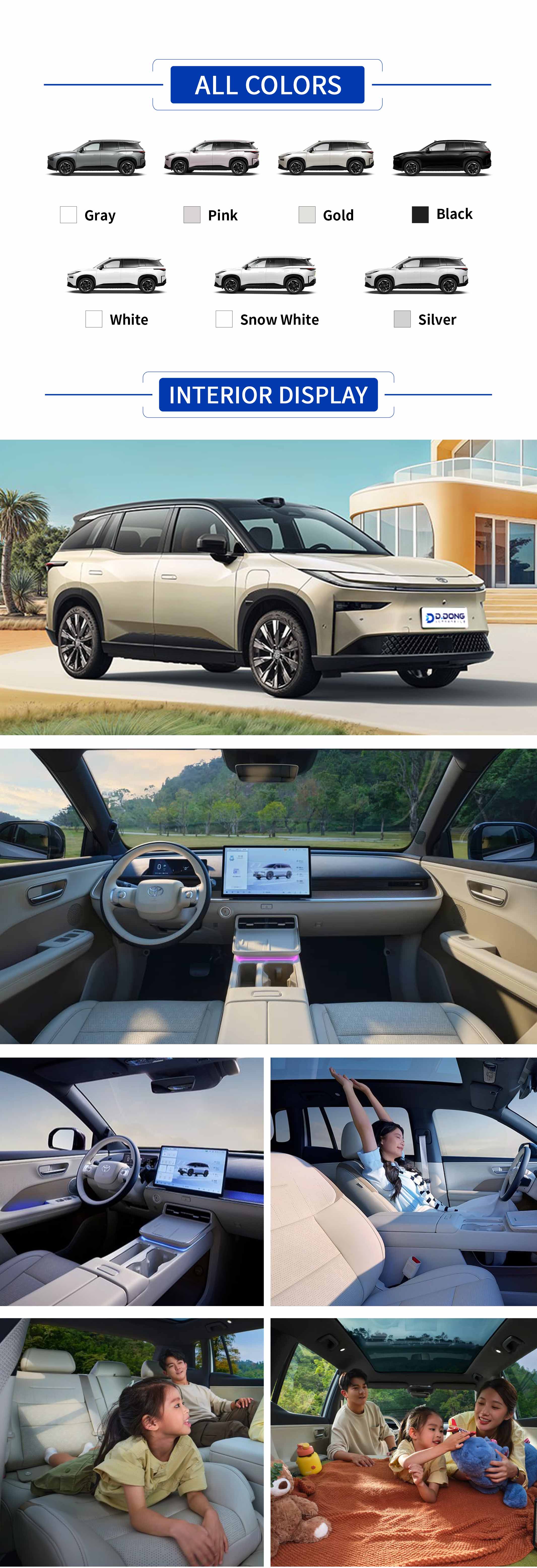 2025 GAC Toyota BZ3X electric SUV with color, exterior, and interior
