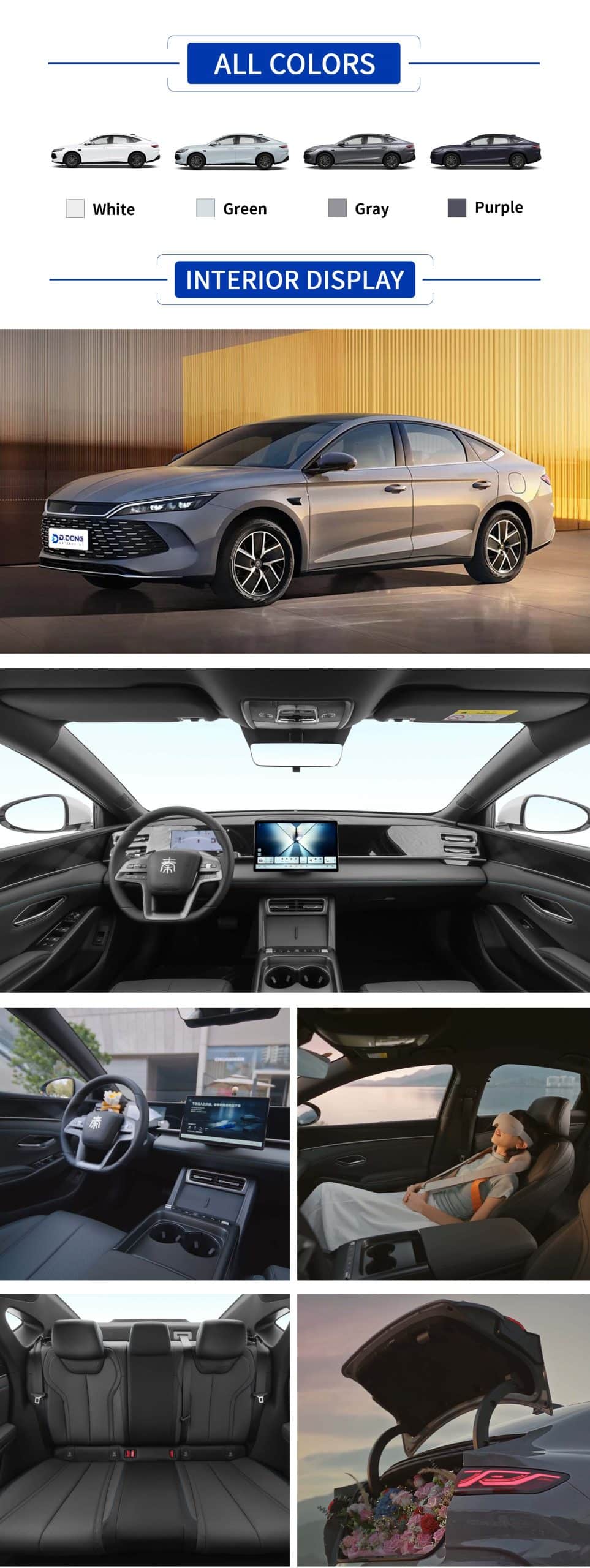 2026 BYD Qin L DM-i Plug-in hybrid mid-size sedan with color, exterior, and interior