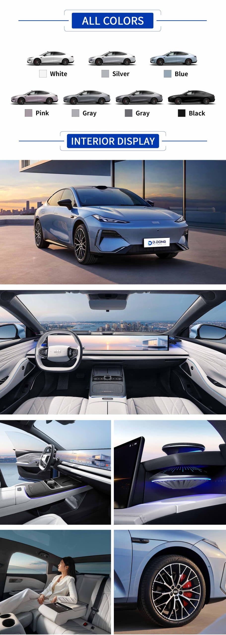 2025 Geely Galaxy E8 electric mid-to-large SUV highlights: color, interior, exterior