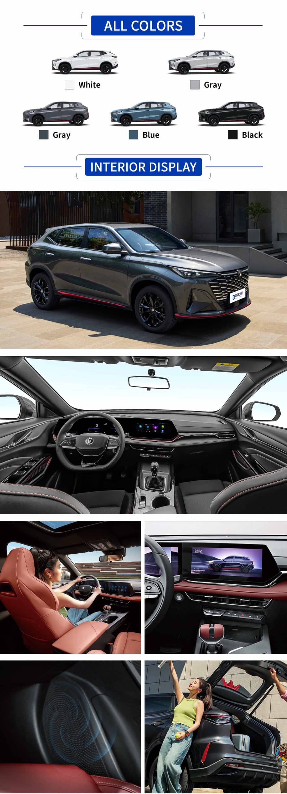 2026 Changan X5 Plus gasoline compact SUV showing exterior, interior, and colors
