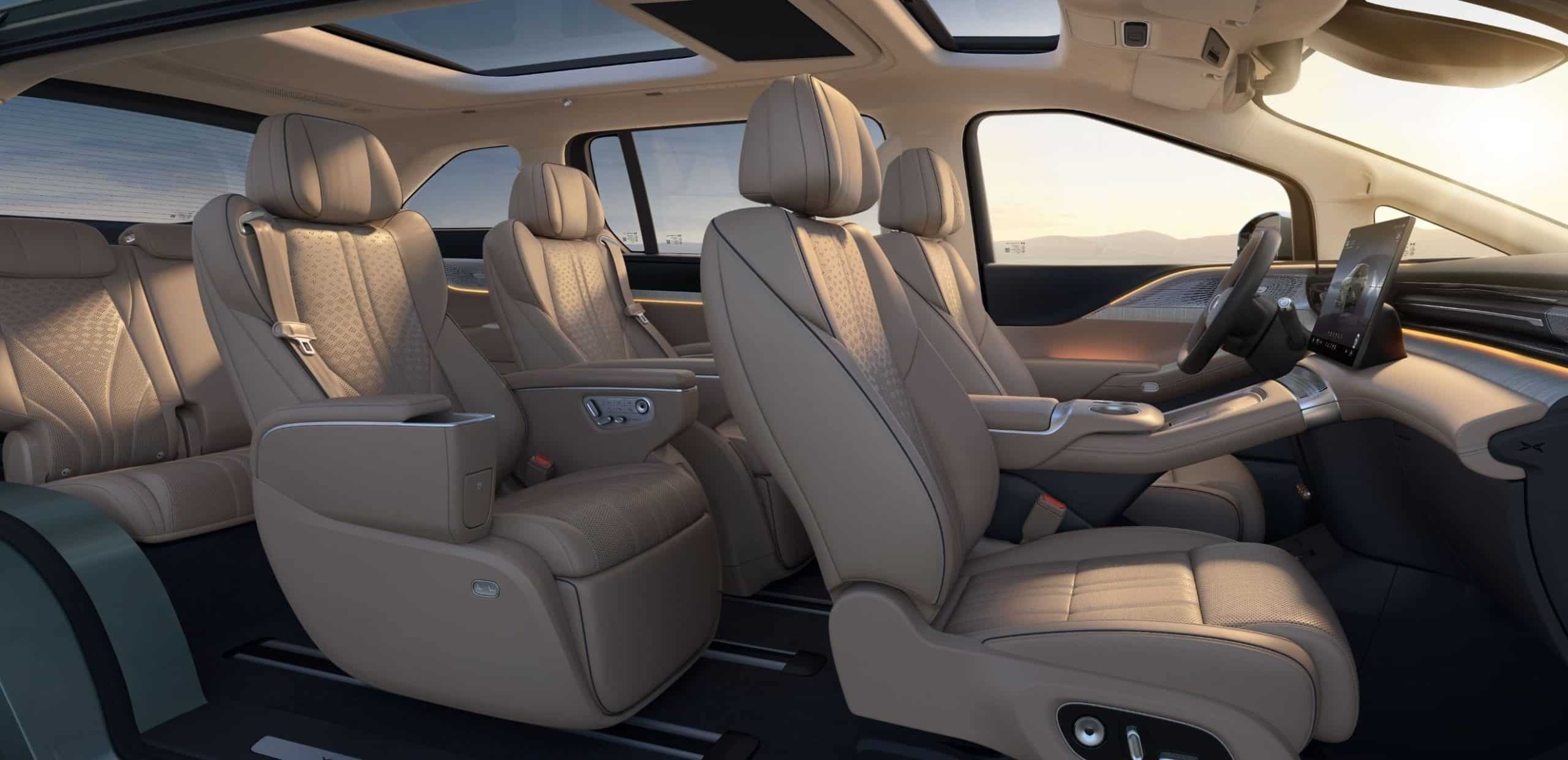 All new Xpeng X9 Interior: A “Starship First-Class Lounge”