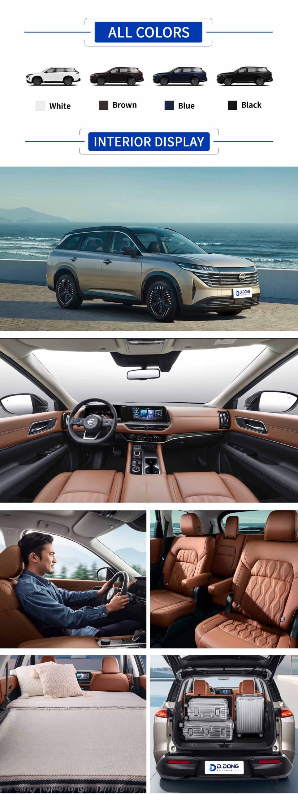 2024 Nissan Pathfinder gasoline Mid-to-large SUV in color with interior and exterior