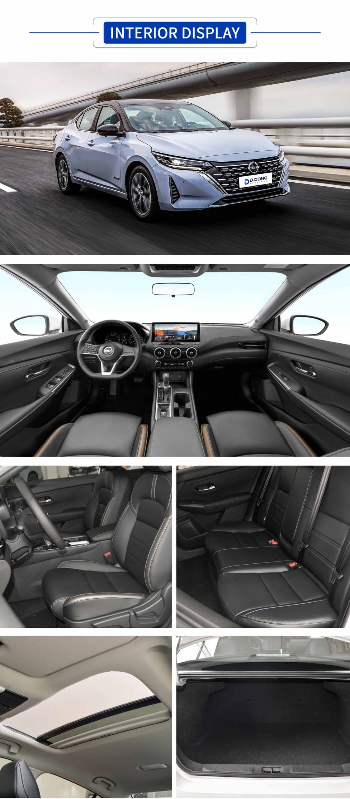 2026 New Nissan Sylphy gasoline compact sedan exterior and interior with color options