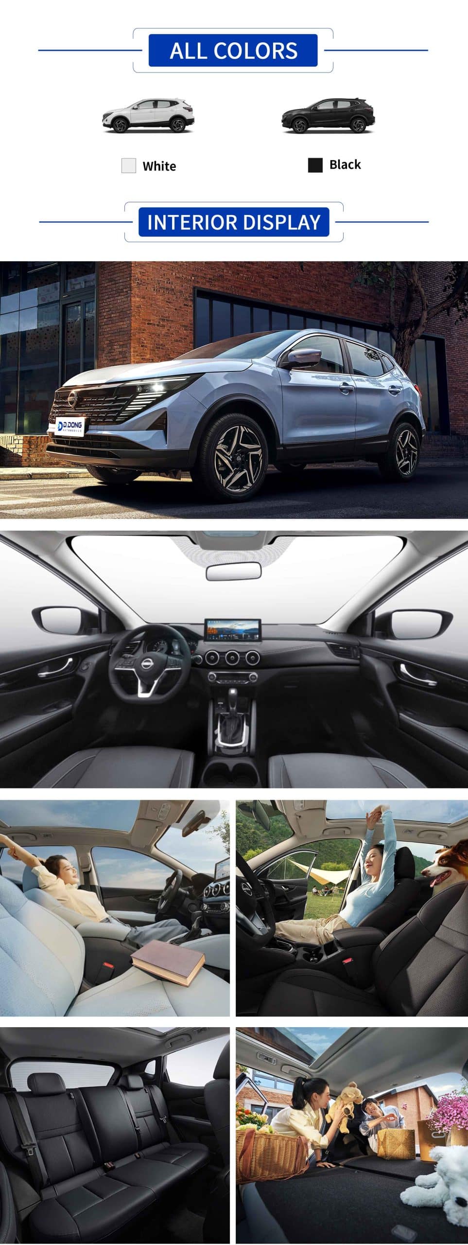 2025 Nissan Qashqai gasoline compact SUV with color, exterior, and interior