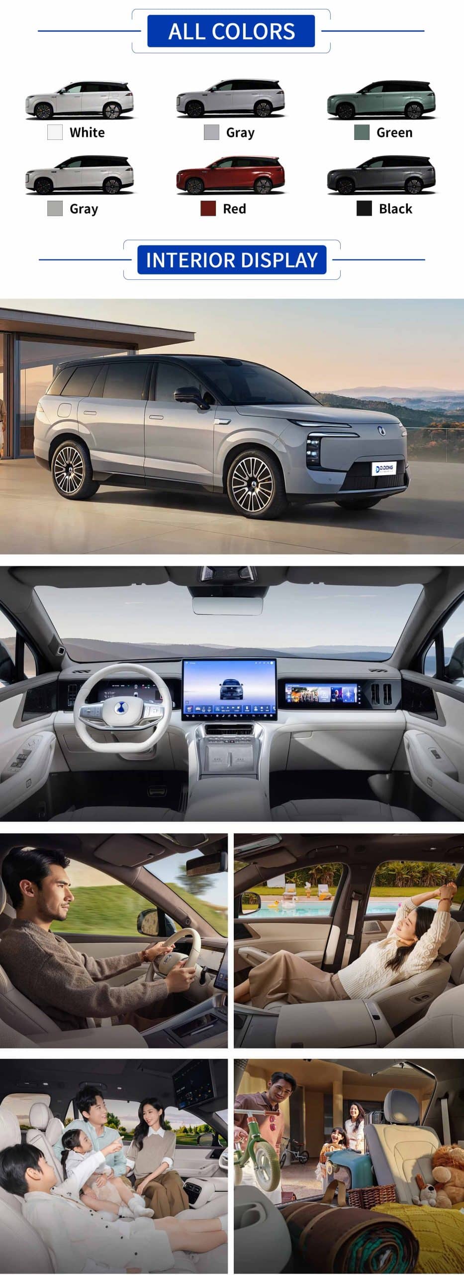 2025 BYD Denza N8L Plug-in hybrid large SUV showing exterior, interior, and colors