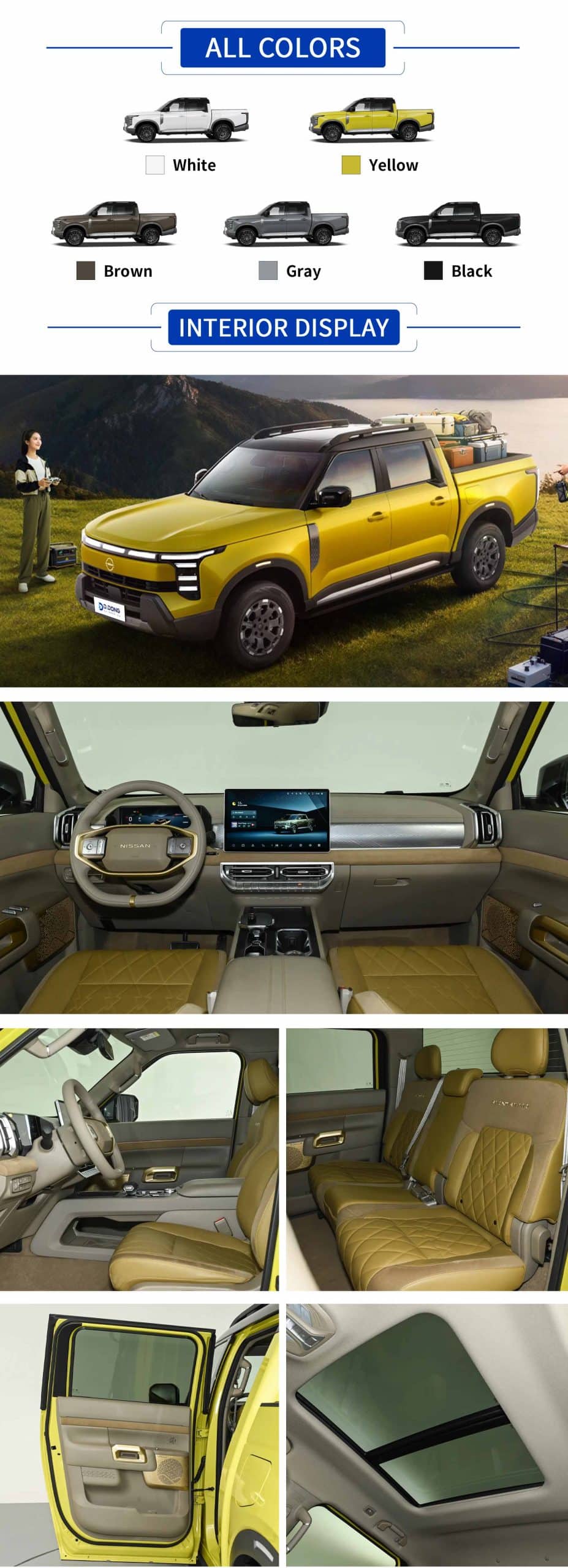 2026 Nissan Frontier Pro Gasoline/Diesel/Plug-in Hybrid Mid-size Pickup with color, exterior, and interior